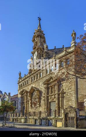 Kirche Santos Juanes, Valencia, Spanien. Hintere (Apsis-)Fassade Stockfoto