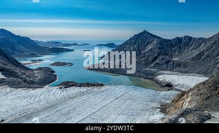 Luftlinie von Kulusuk, Grönland, Dänemark, Polarregionen Stockfoto