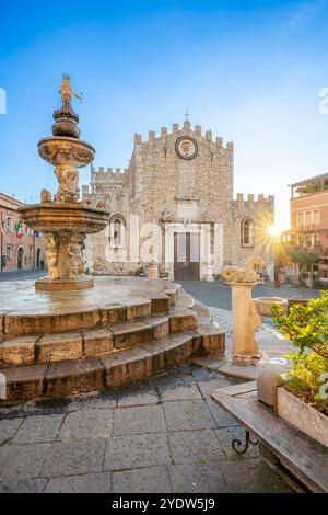 Kathedrale von Taormina, Taormina, Messina, Sizilien, Italien, Mittelmeerraum, Europa Stockfoto
