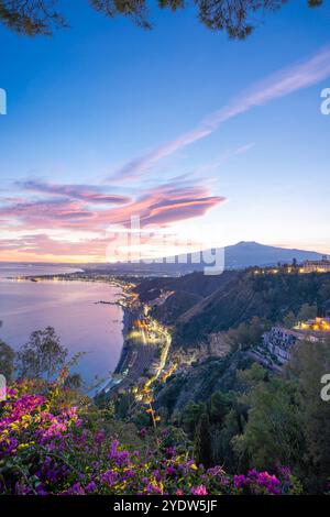 Rathaus Taormina, Taormina, Messina, Sizilien, Italien, Mittelmeerraum, Europa Stockfoto