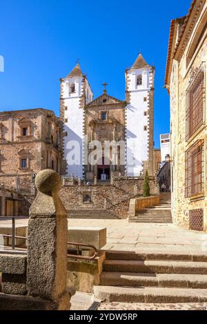 Kirche San Francisco Javier, Caceres, UNESCO-Weltkulturerbe, Extremadura, Spanien, Europa Stockfoto