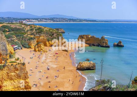 Praia de Dona Ana, Lagos. Algarve, Portugal, Europa Stockfoto