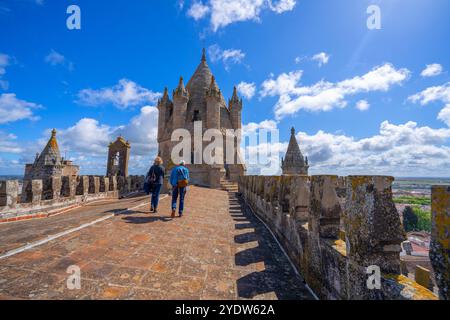 Kathedrale von Evora, UNESCO-Weltkulturerbe, Evora, Alentejo, Portugal, Europa Stockfoto