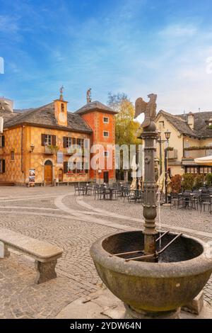 Rathaus, Piazza Risorgimento, Santa Maria Maggiore, Valle Vigezzo, Val d'Ossola, Verbania, Piemont, Italien, Europa Stockfoto