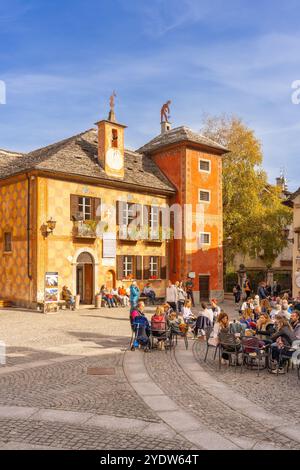 Rathaus, Piazza Risorgimento, Santa Maria Maggiore, Valle Vigezzo, Val d'Ossola, Verbania, Piemont, Italien, Europa Stockfoto