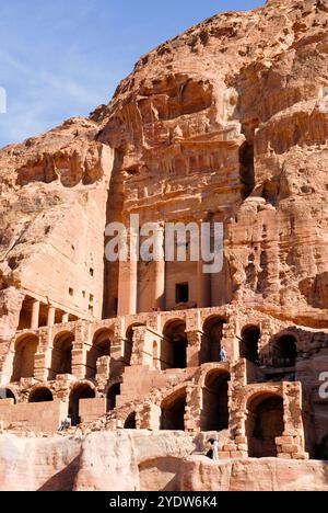 Königliche Gräber von Petra, UNESCO-Weltkulturerbe, Jordanien, Naher Osten Stockfoto