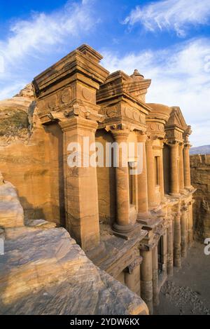 Ad Deir (das Kloster), Petra, UNESCO-Weltkulturerbe, Jordanien, Naher Osten Stockfoto