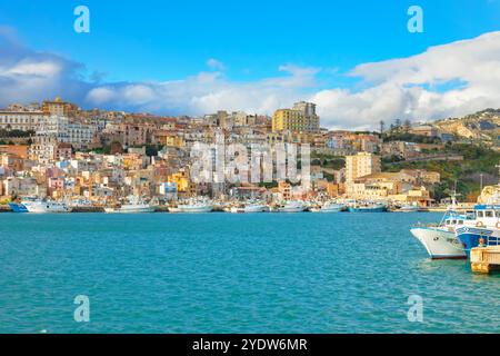 Sciacca Harbour, Sciacca, Landkreis Agrigento, Sizilien, Italien, Mittelmeerraum, Europa Stockfoto