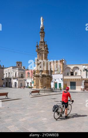 Guglia dell'Immacolata (Turm der unbefleckten Empfängnis), Piazza Salandra (Salandra-Platz), Nardo, Lecce, Salento, Apulien, Italien, Europa Stockfoto