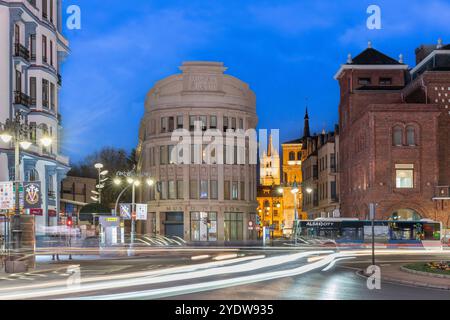 Santo Domingo Square, Leon, Kastilien und Leon, Spanien, Europa Stockfoto