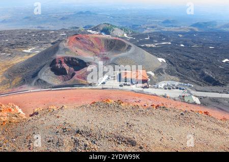 Crateri Silvestri, Hochwinkel, Ätna, UNESCO-Weltkulturerbe, Ätna, Sizilien, Italien, Mittelmeer, Europa Stockfoto