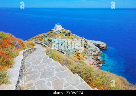 Seven Martyrs Church, Kastro, Sifnos Island, Kykladen, Griechische Inseln, Griechenland, Europa Stockfoto