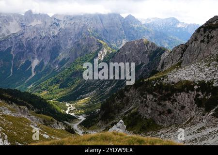 Berglandschaft in den Dinarischen Alpen, Albanien, Europa Stockfoto