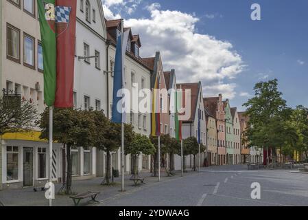 Straße im Stadtzentrum von Weiden in der Oberpfalz, Deutschland, Europa Stockfoto