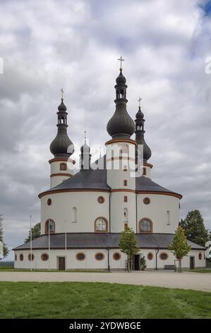 Die Dreifaltigkeitskirche Kappl ist der wichtigste barocke Rundbau, der 1698 von Georg Dientzenhofer in Waldsa errichtet wurde Stockfoto