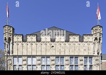 Historische gotische Festsaal Guerzenich aus dem 15. Jahrhundert in der Kölner Altstadt Stockfoto