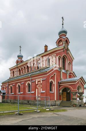 St. Nikolaus Kloster in der Selo von Staraya Ladoga, Russland. Kirche St. John Stockfoto