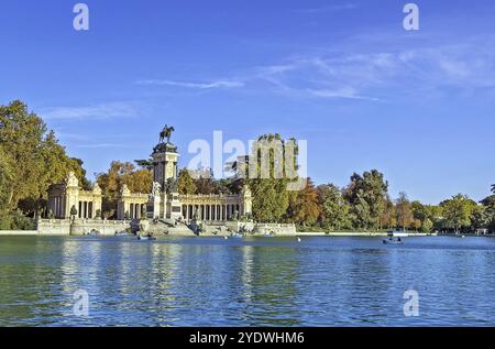 Das Denkmal für König Alfonso XII. Befindet sich im Buen Retiro Park, Madrid, Spanien, Europa Stockfoto