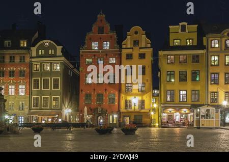 Stortorget ist ein kleiner öffentlicher Platz in Gamla Stan, der Altstadt im Zentrum Stockholms, Schweden, Europa Stockfoto