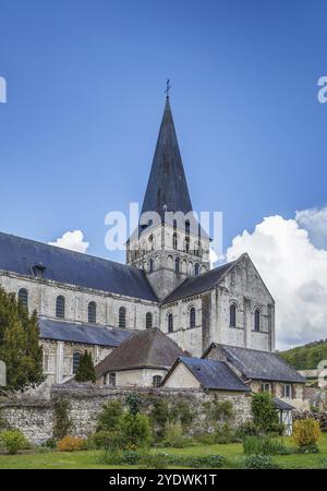 Saint-Georges de Boscherville Abbey ist eine ehemalige Benediktinerabtei in der seine-Maritime, Frankreich. Sie wurde um 1113 gegründet Stockfoto