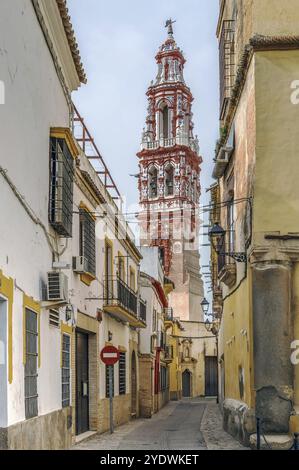 Glockenturm Der St. Johannes-Täuferkirche (Iglesia De San Juan), Ecija, Spanien, Europa Stockfoto