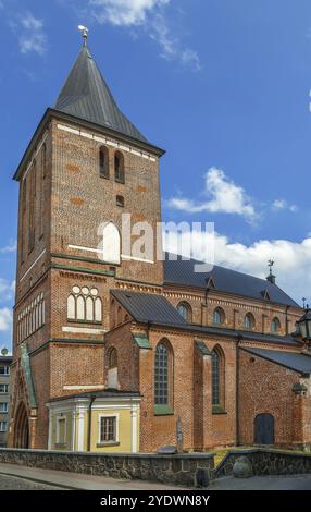 Die St. John Church in Tartu ist eine gotische, lutherische Kirche aus Ziegelstein, eines der Wahrzeichen der Stadt Tartu in Estland, Europa Stockfoto