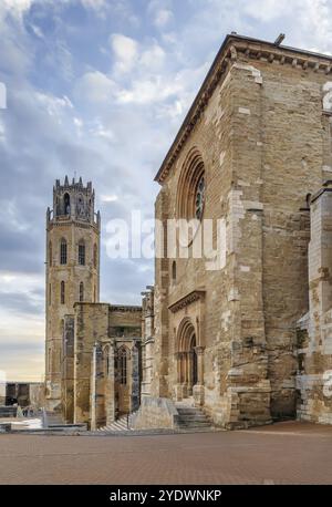 Die Kathedrale St. Maria von La Seu Vella ist die ehemalige Kathedrale der römisch-katholischen Diözese Lleida in Lleida, Katalonien, Spanien, Europa Stockfoto