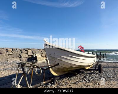 Fischerboote am Strand in Vitt Cap Arkona Rügen Ostdeutschland Stockfoto