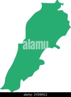 Libanon Karte. Karte von Libanon. Editierbarer Vektor. Stock Vektor