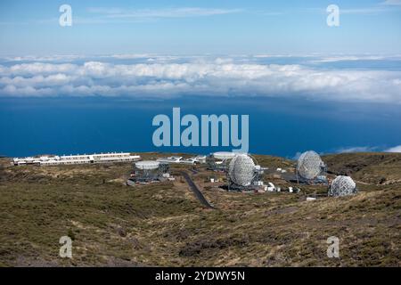 Roque Los Muchachos, La Palma, Kanarische Inseln, Spanien: Astronomisches Observatorium von Roque Los Muchachos Stockfoto