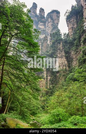 Fabelhafte Aussicht auf Quarzsandsteinsäulen (Avatar Mountains) Stockfoto