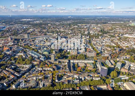 Luftbild, Innenstadt Übersicht mit Blick zum Hauptbahnhof nach Norden, City, Dortmund, Ruhrgebiet, Nordrhein-Westfalen, Deutschland ACHTUNGxMINDESTHONORARx60xEURO *** Luftansicht, Stadtübersicht mit Blick auf den Hauptbahnhof im Norden, Stadt, Dortmund, Ruhrgebiet, Nordrhein-Westfalen, Deutschland ATTENTIONxMINDESTHONORARx60xEURO Stockfoto