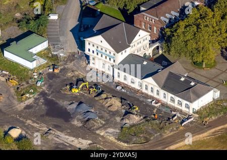 Luftbild, Hoesch Museum im Westfalenhütte Gewerbegebiet, Baustelle, Borsigplatz, Dortmund, Ruhrgebiet, Nordrhein-Westfalen, Deutschland ACHTUNGxMINDESTHONORARx60xEURO *** Luftaufnahme, Hoesch Museum im Industriegebiet Westfalenhütte, Baustelle, Borsigplatz, Dortmund, Ruhrgebiet, Nordrhein-Westfalen, Deutschland ATTENTIONxMINDESTHONORARx60xEURO Stockfoto