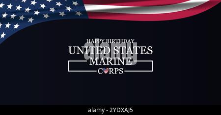 Wir feiern den Geburtstag des United States Marine Corps Stock Vektor