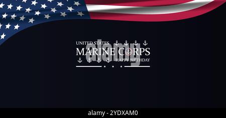 Wir feiern den Geburtstag des United States Marine Corps Stock Vektor