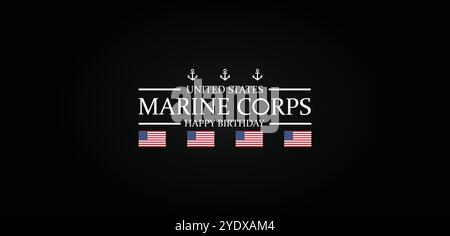 Wir feiern den Geburtstag des United States Marine Corps Stock Vektor