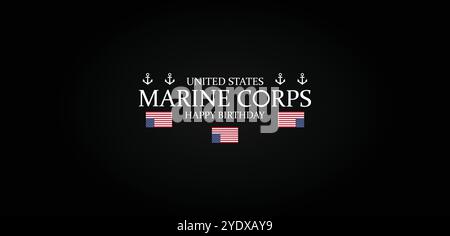 Wir feiern den Geburtstag des United States Marine Corps Stock Vektor