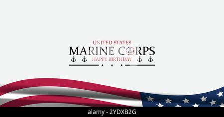 Wir feiern den Geburtstag des United States Marine Corps Stock Vektor