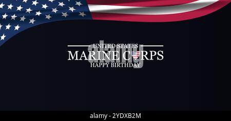 Wir feiern den Geburtstag des United States Marine Corps Stock Vektor