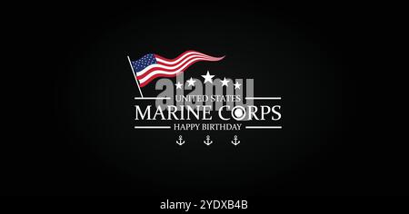 Wir feiern den Geburtstag des United States Marine Corps Stock Vektor