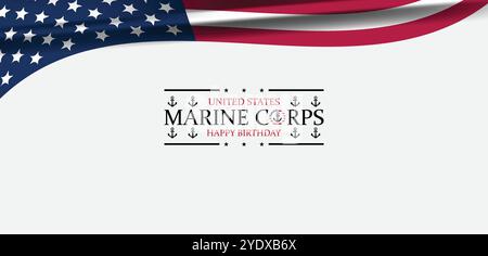 Wir feiern den Geburtstag des United States Marine Corps Stock Vektor