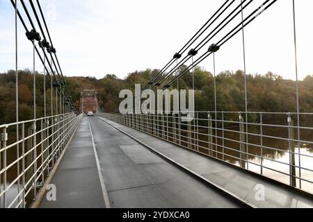 Preisgekrönte Union Chain Bridge verbindet England und Schottland. Stockfoto