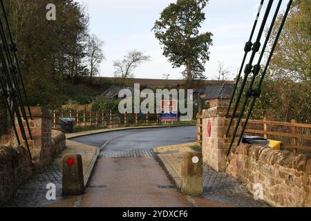 Preisgekrönte Union Chain Bridge verbindet England und Schottland. Stockfoto