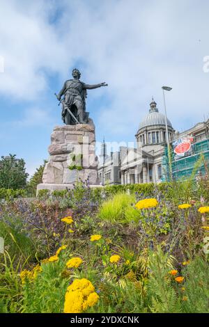 William Wallace Statue, Union Terrace Gardens, Rosemount Terrace, Aberdeen, Schottland Großbritannien Stockfoto