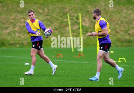 England George Ford während eines Trainings im Pennyhill Park, Bagshot. Bilddatum: Montag, 28. Oktober 2024. Stockfoto