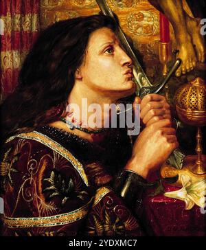 Rossetti, Jeanne d'Arc küsst das Schwert der Erlösung (Straßburger Museum für Moderne und Zeitgenössische Kunst) Stockfoto