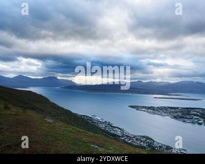 Skyline Von Tromsø, Norwegen Stockfoto