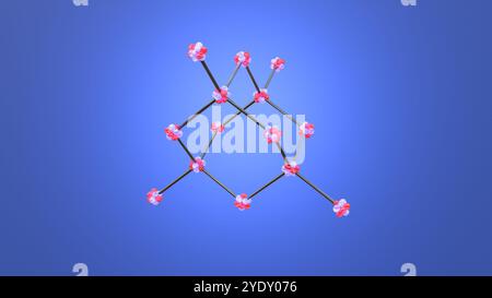 Crystal Diamond Lattice 3D-Illustration Stockfoto