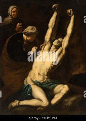 Sankt Sebastian von Saint Irene, Gemälde von Luca Giordano (italienisch, 1634–1705), historisch, digital restaurierte Reproduktion eines Originals aus dem 17. Jahrhundert, exaktes Datum unbekannt Stockfoto