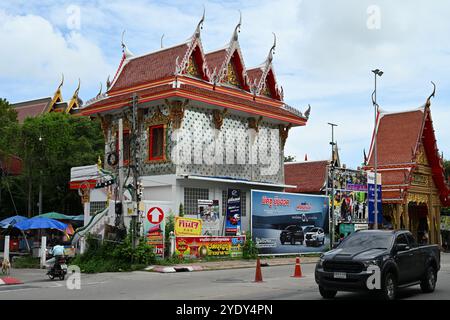 Buddha-Tempel - Wat Pomkaew, Mae Klong, Mueang Samut Songkhram District in Thailand Bangkok Asien Stockfoto